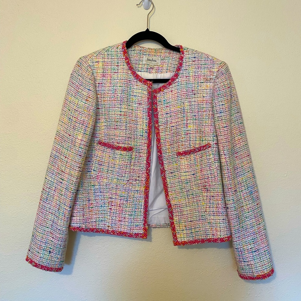 Pastel Tweed Neiman Marcus Exclusive Women’s Blazer